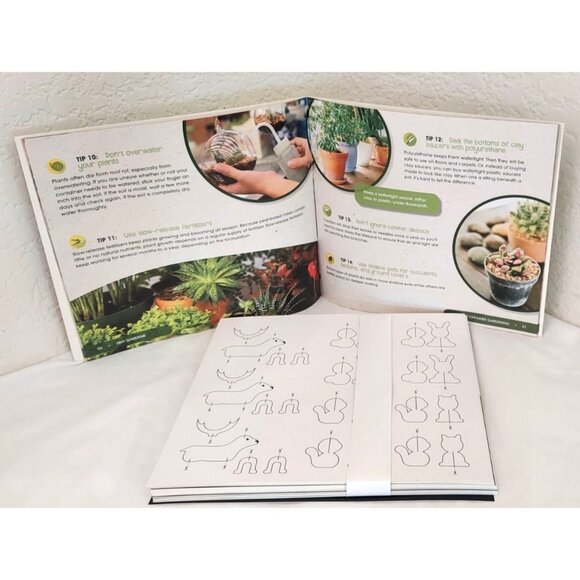 Tiny Gardens Indoor Terrarium Kit with 48 Page Book Container Garden - Picture 2 of 6